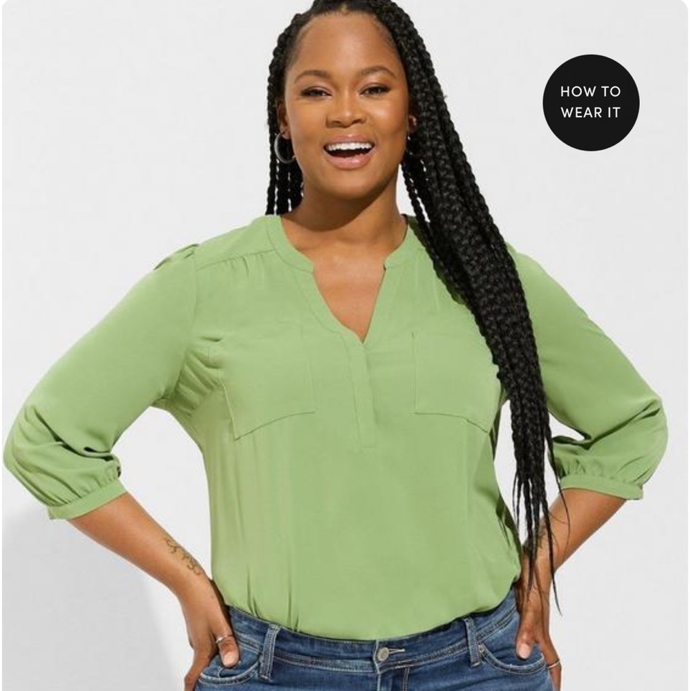 Torrid Green Blouse